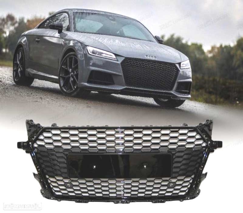 GRELHA FRONTAL AUDI TT 8S 15-19 LOOK RS PRETO - 1
