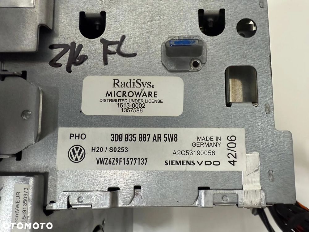 VW PHEATON RADIO NAWIGACJA PANEL 3D0035007AR - 4