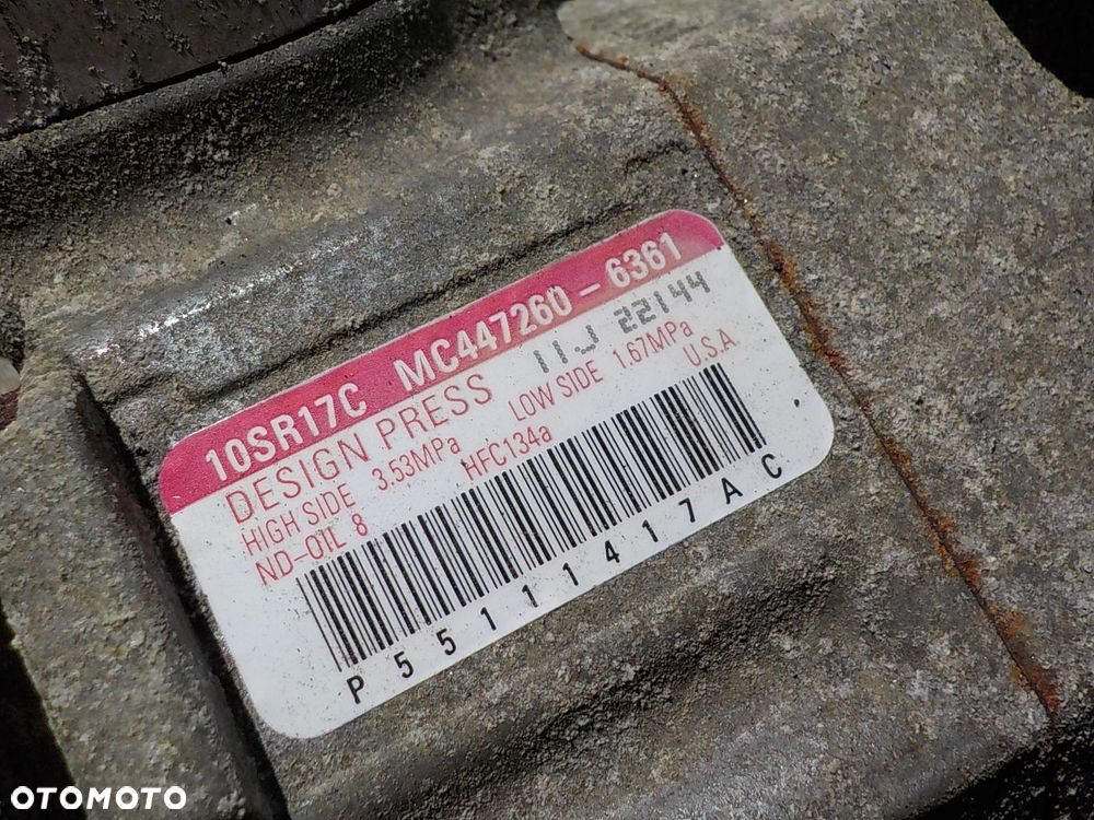 CHRYSLER VOYAGER V 2.8 CRDI SPRĘŻARKA POMPA KLIMATYZACJI 447260-6361 - 4
