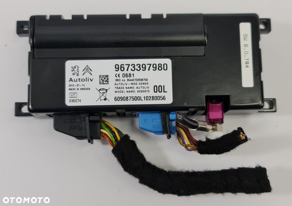 MODUŁ STEROWNIK BLUETOOTH CITROEN C5 X7 9673397980 - 1