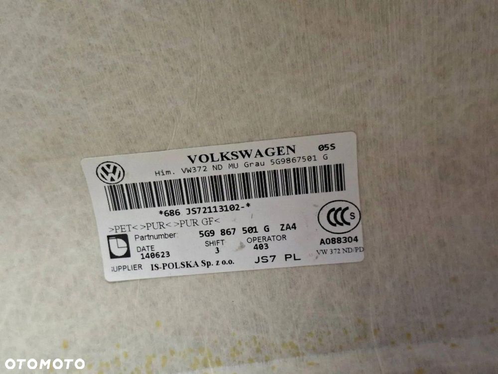 VW Golf VII kombi 2013-2019 Podsufitka 5G9867501G oryginał fajny stan - 11