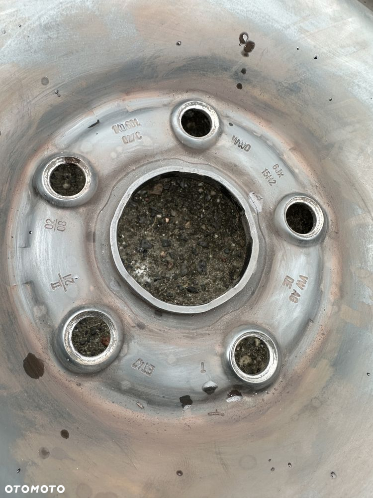 Felgi oryginalne stalowe 15 cali 5x112 ET47 VW Golf, Skoda inne - 5