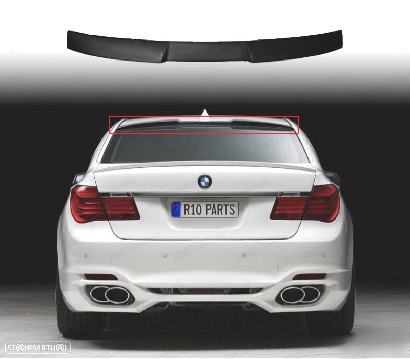 AILERON SPOILER VIDRO TRASEIRO BMW F01 08-15 LOOK M PRETO BRILHANTE - 1