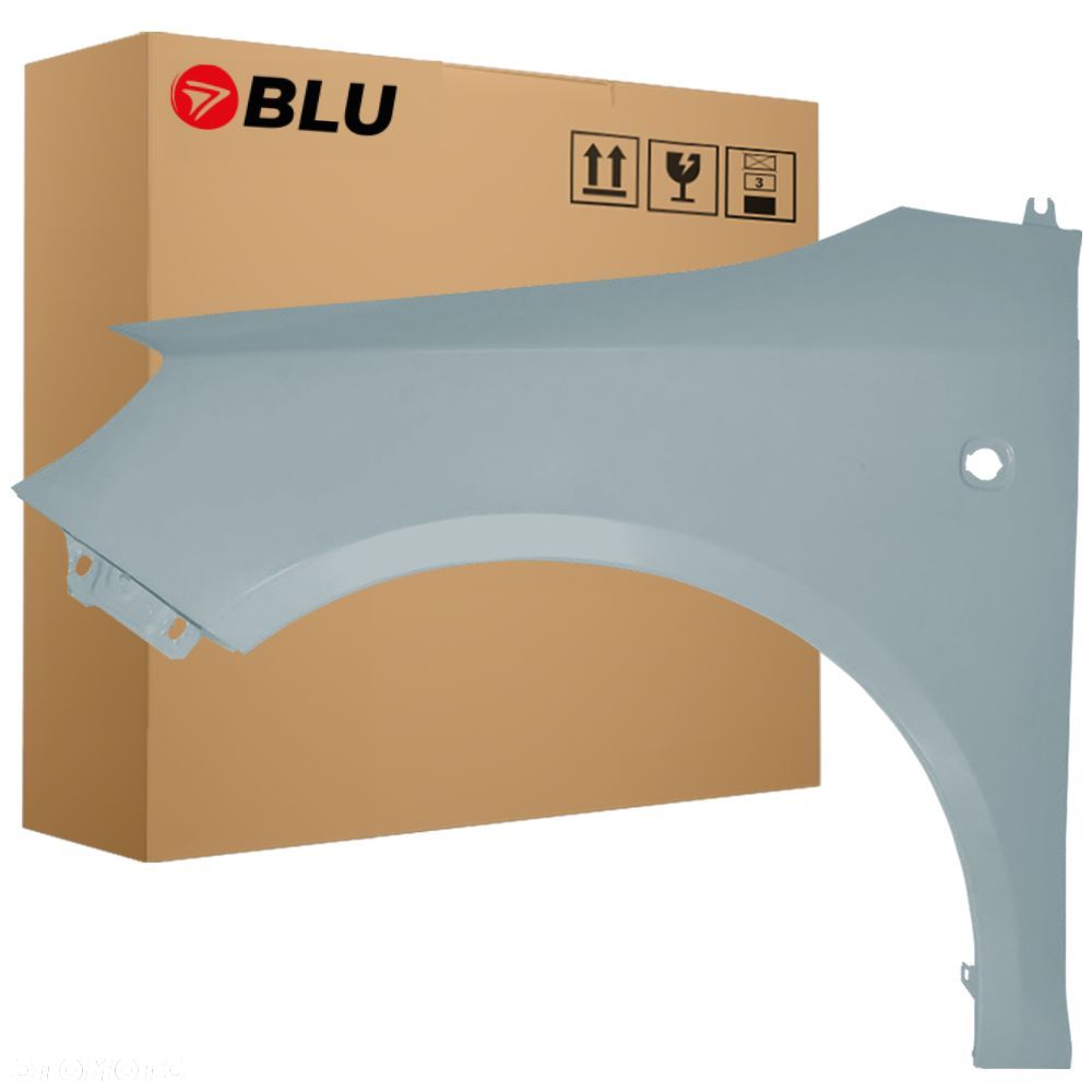 BLU Błotnik SKODA FABIA II 2 5J ROOMSTER 9154 lewy srebrny 07-15 przód SatinGrau Metallisch - 1