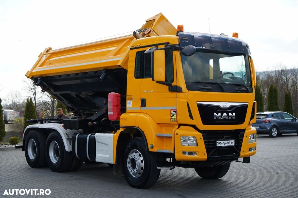 MAN TGS 33.440 / 6X4 / BASCULĂ 3 LATE / 2x REMORCĂ HIDRODOXICĂ / MEILLER KIPPER / MANUALĂ - 10