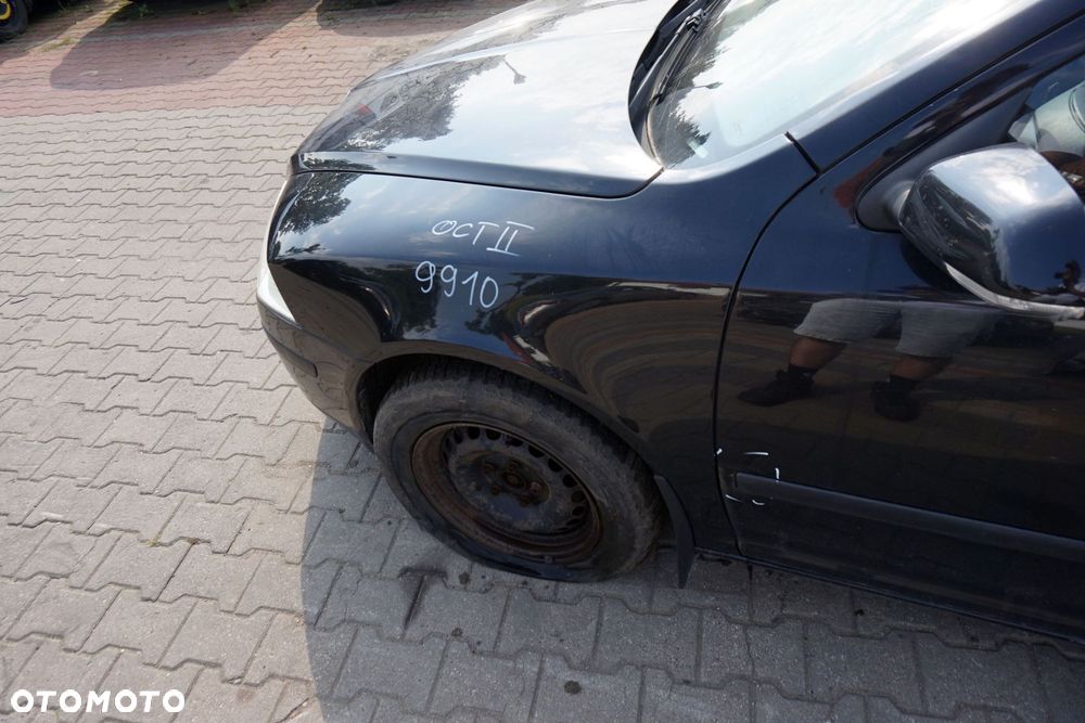 MASKA ZDERZAK BŁOTNIKI LAMPY OCTAVIA II 1Z3 9910  SKODA 2004-2008 CZARNY PRZÓD KOMPLETNY - 10
