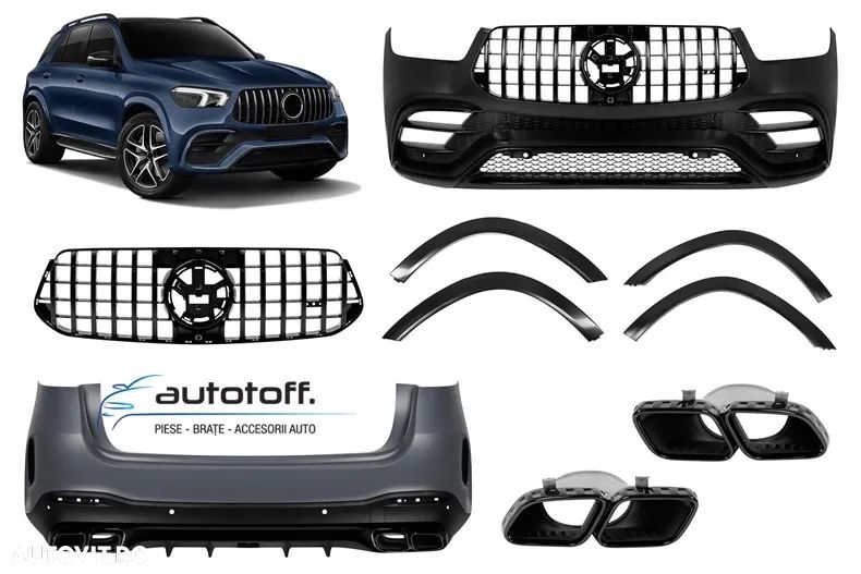 Pachet exterior compatibil Mercedes GLE W167 SUV (19-23) GLE63 Black Design - 1