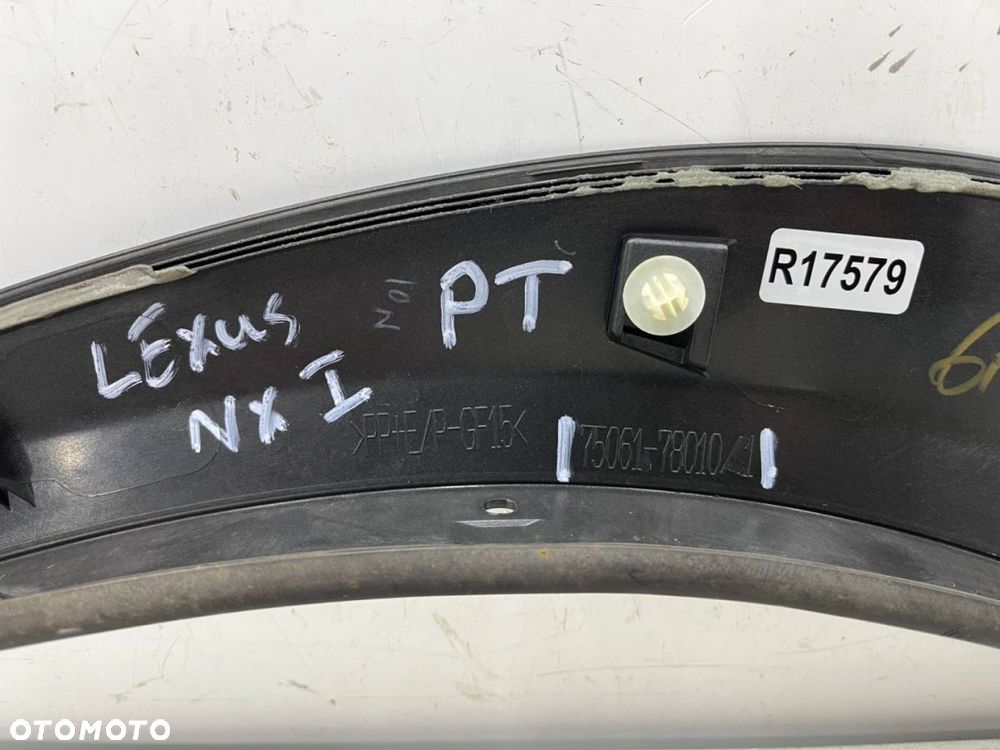 Listwa Lexus NX I 14-21r. prawy tylny rant drzwi nadkola nakładka prawy tył 75061-78010 - 13