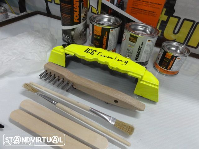 Tinta alta temperatura Foliatec de cor Amarelo Neon Brilhante para bombas / pinças travão, kit 3 c - 13