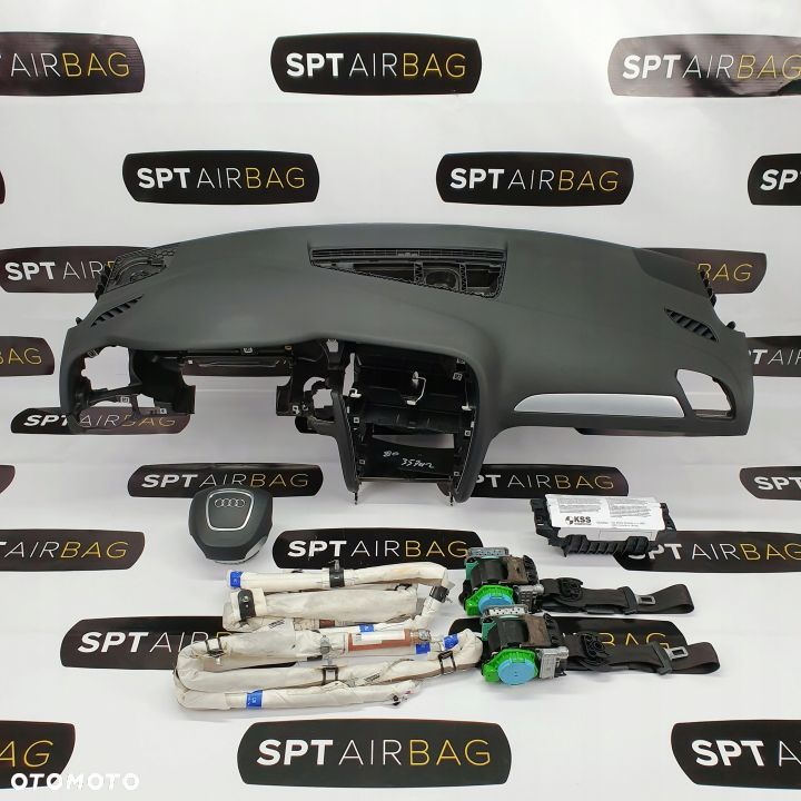 AUDI A4 B8 8K0 DESKA ROZDZIELCZA KONSOLA KOKPIT PULPIT PODUSZKI AIRBAG AIR BAG PASY KURTYNY KIT SET - 1