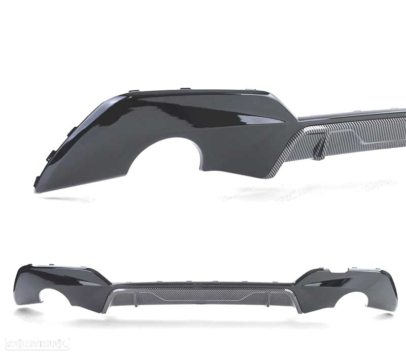 DIFUSOR PARA BMW G20 G21 18- M PERFORMANCE PRETO BRILHANTE + CARBON - 2