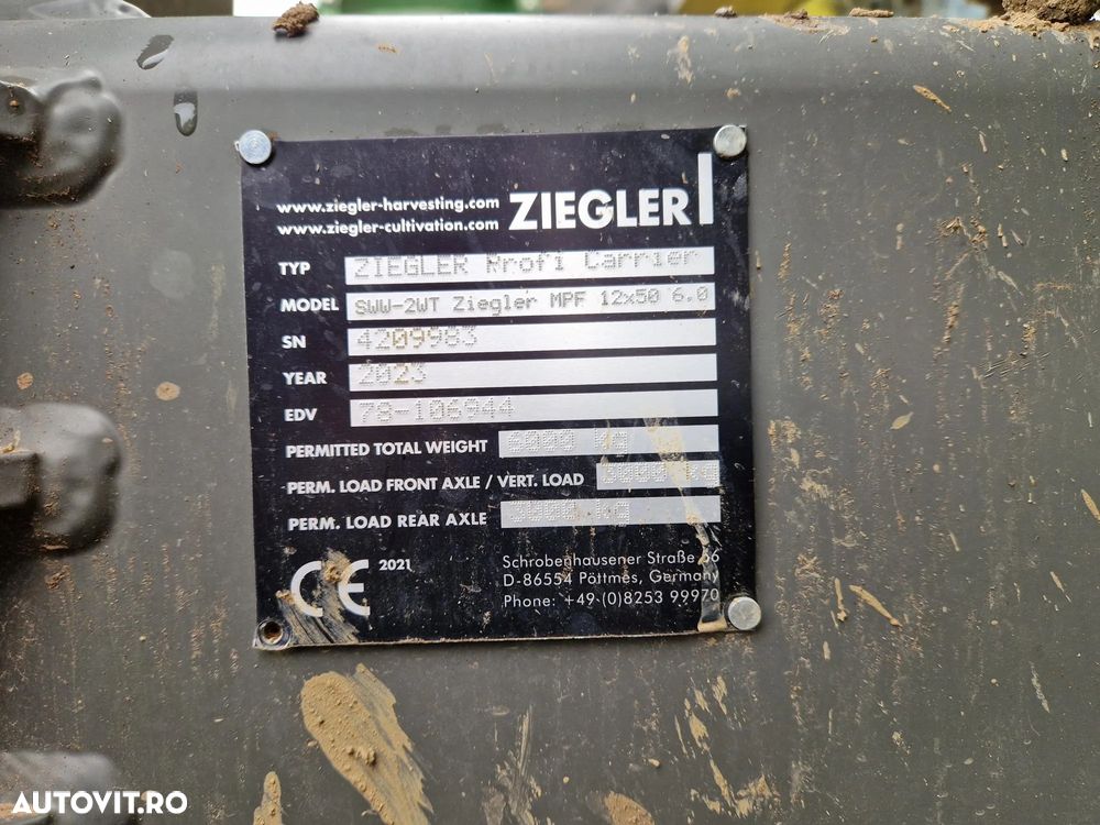 Ziegler ZIEGLER 12s CORN CHAMPION  Header porumb si ZIEGLER SWW 2wt Carucior transport - 18