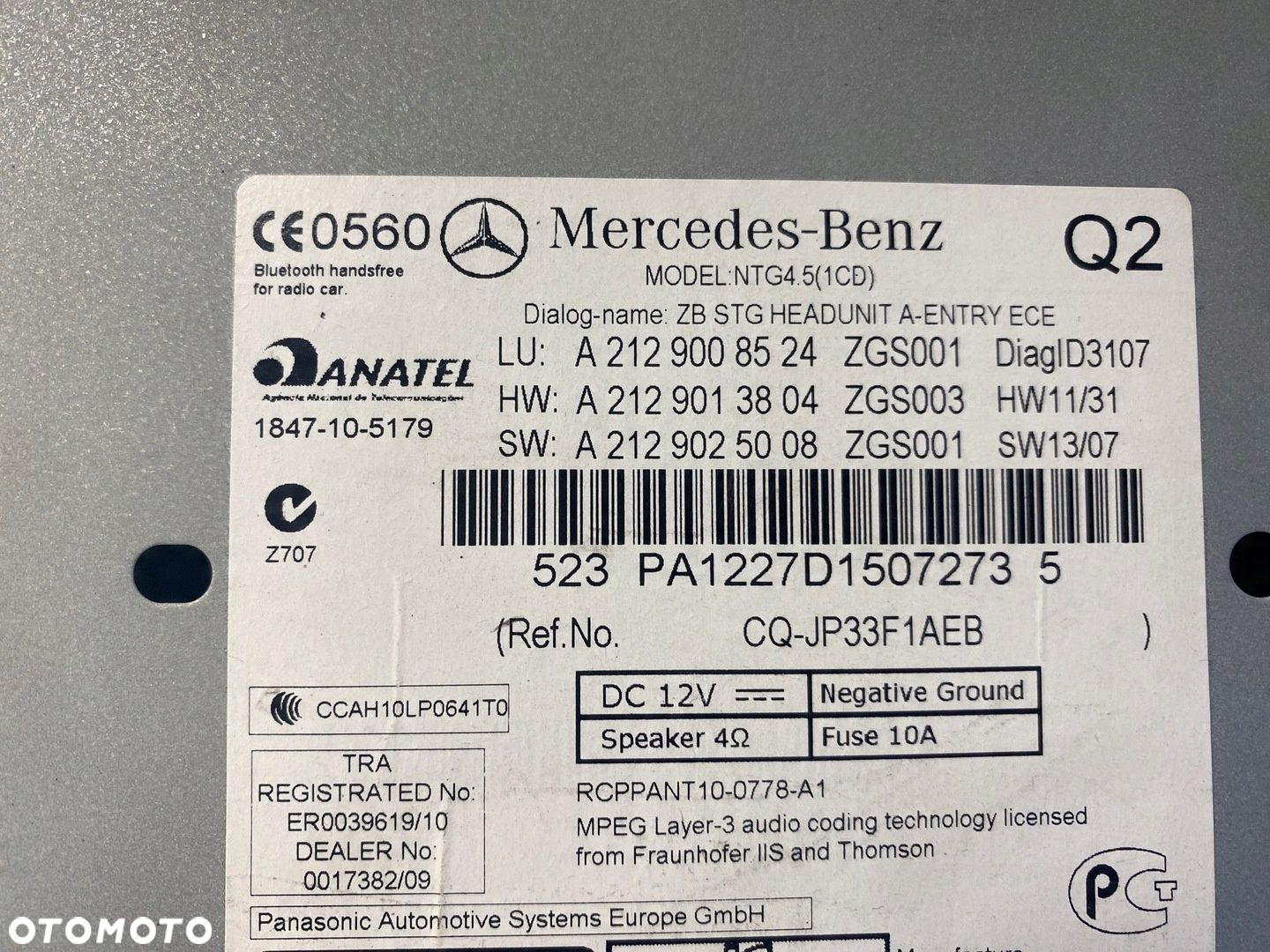 MERCEDES W212 RADIO NAWIGACJA CD A2129008524 - 5