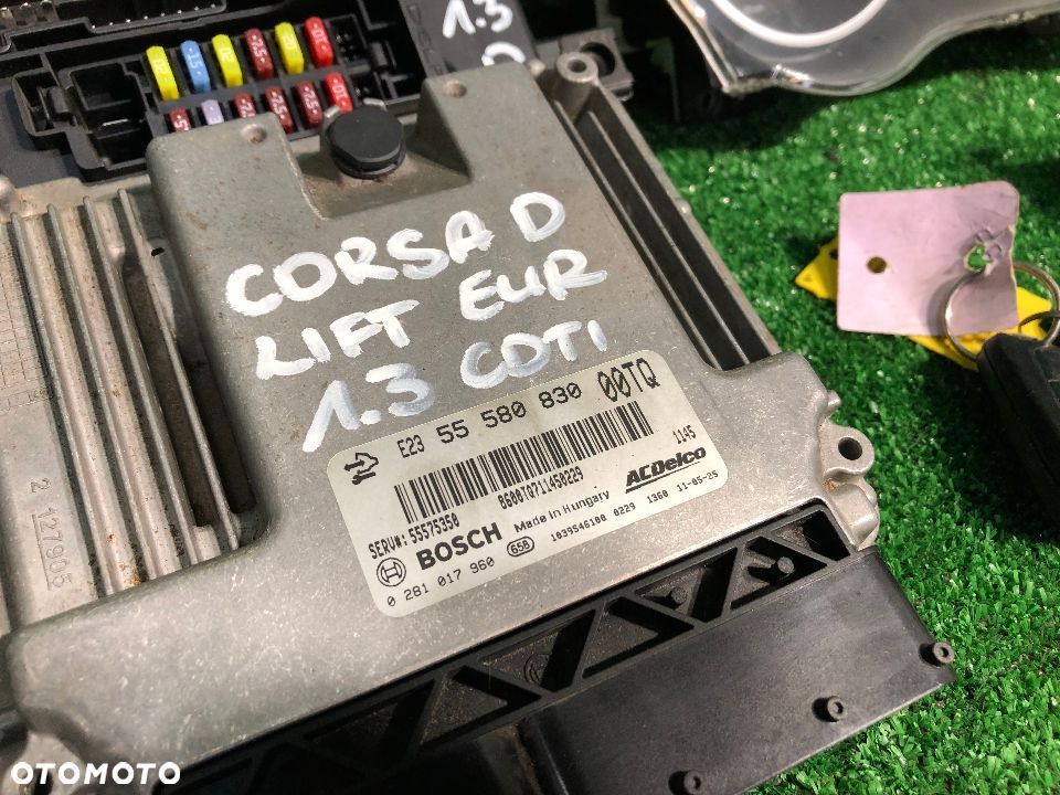 OPEL CORSA D LIFT 1.3 CDTI ZESTAW STARTOWY KOMPUTER SILNIKA 55580830 - 1