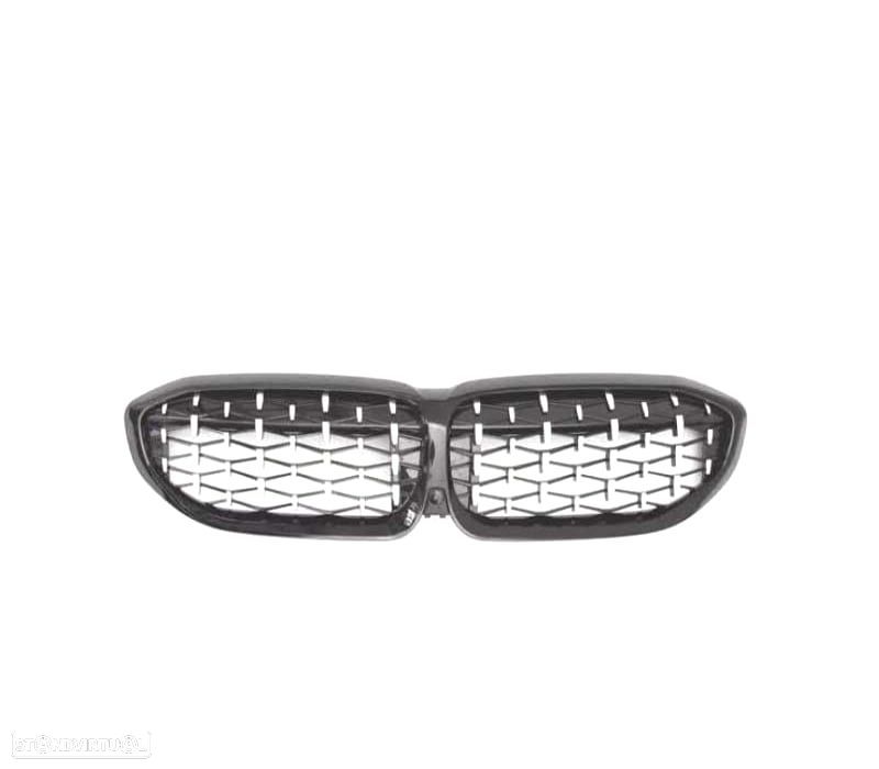 GRELHA FRONTAL BMW G20 G21 19- LOOK 340i PRETO BRILHANTE - 2