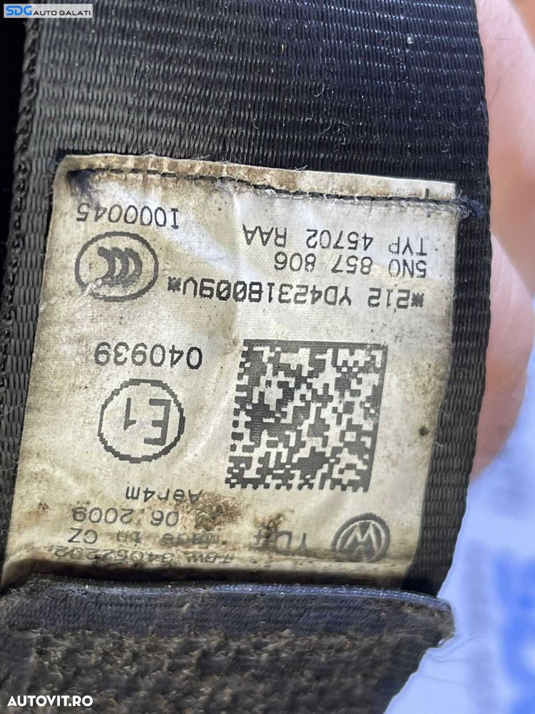 Set Centuri Siguranta Spate Stanga Dreapta Volkswagen Tiguan 2008 - 2018 Cod 5N0857805 5N0857806 - 9