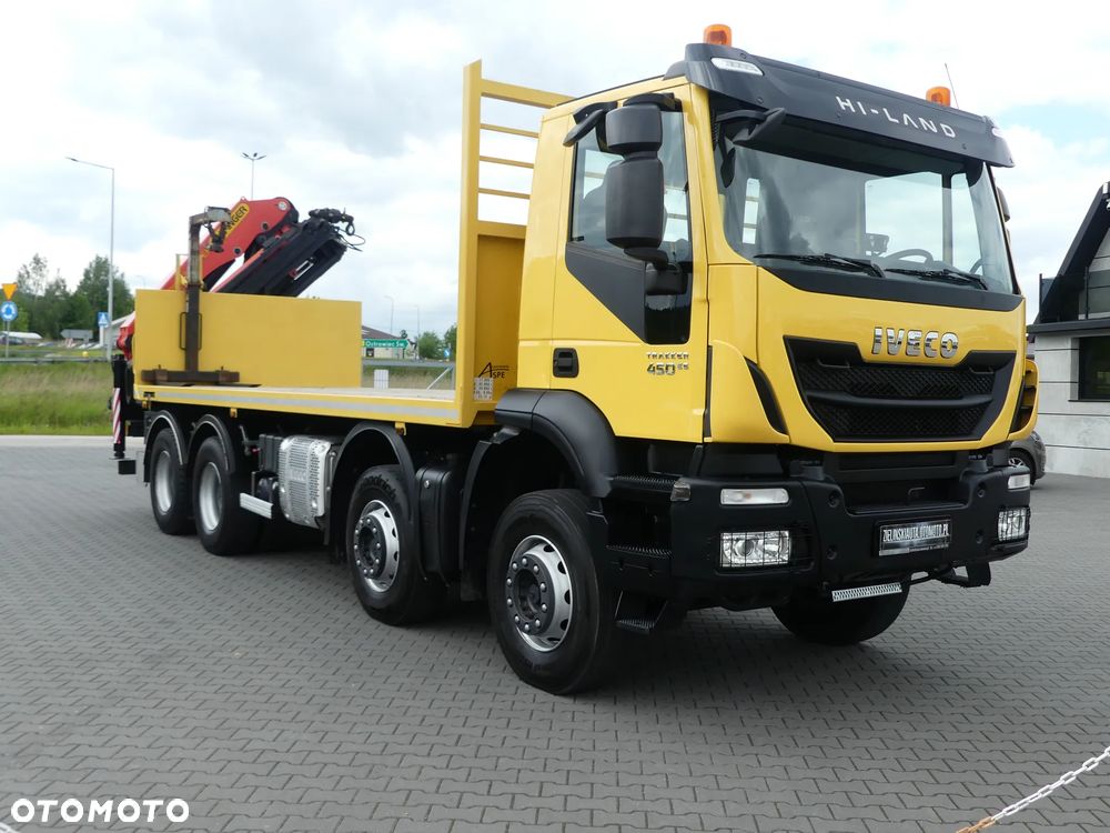 Iveco TRAKKER 450 / 8x4 / EURO 6 / HDS PALFINGER PK 22002-EH / NISKI PRZEBIEG / - 18