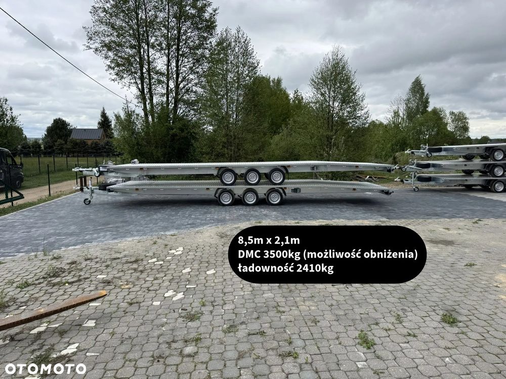 Niewiadów 850x210cm nowa laweta na dwa auta 3500kg Indiana Eco vdi2700