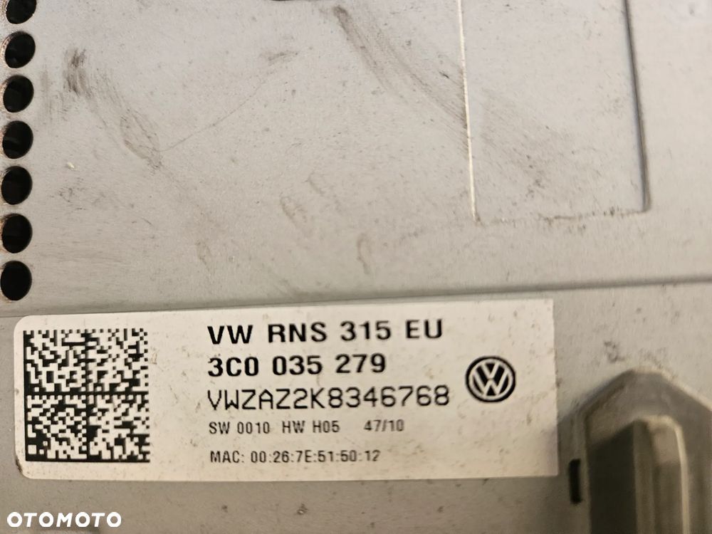 VW Passat B7 Touran Golf VI RNS 315 EU RADIO CD NAWIGACJA 3C0035279 + Kod - 8