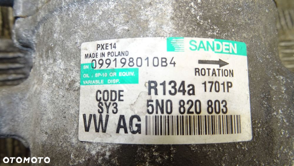 sprężarka kompresor klimatyzacji audi a3 8p lift 5n0820803 - 5