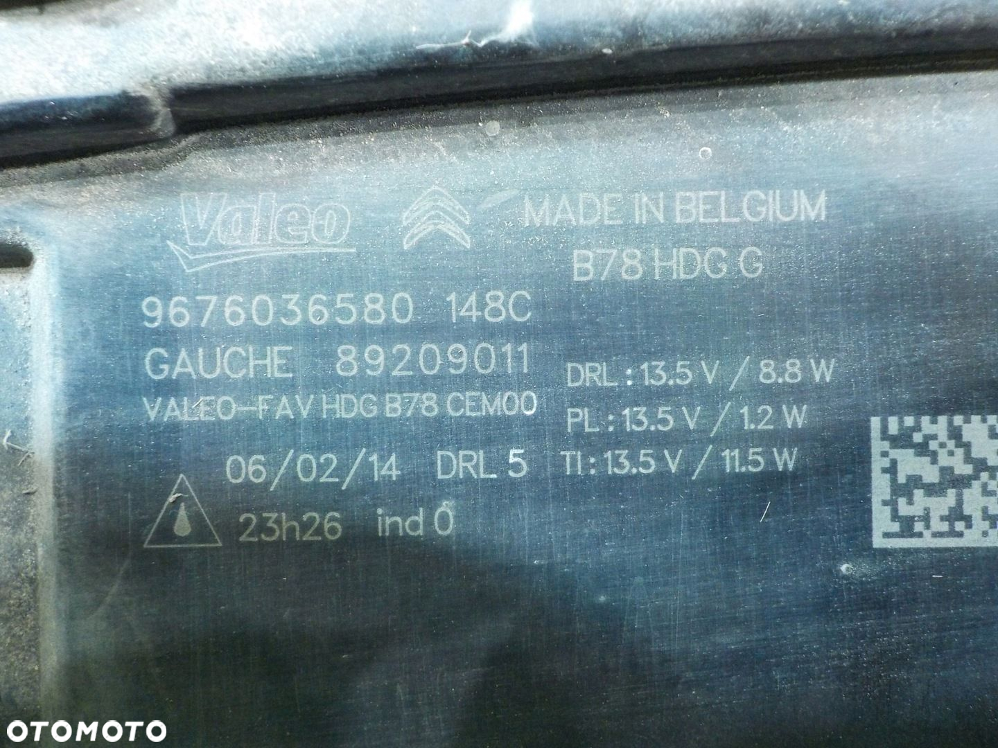 CITROEN C4 PICASSO II 1.6 E-HDI 14r 5D lampa RDL lewa 9676036580 - 3