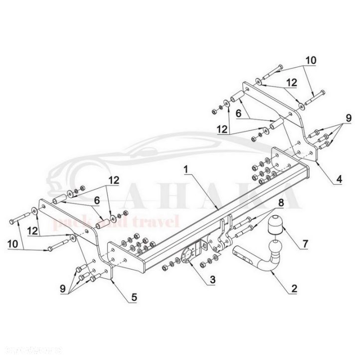 Hak Holowniczy Odkręcany Do Dacia Sandero Hatchback 2016-2020 - 4