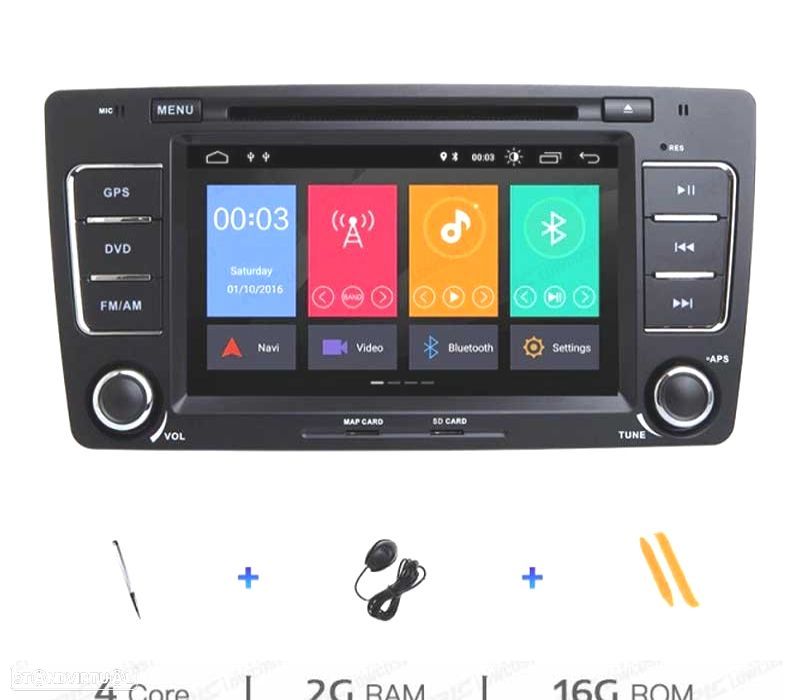 AUTO RADIO G 7" PARA SKODA OCTAVIA ANDORID 10 09-13 USB GPS TACTIL HD - 2