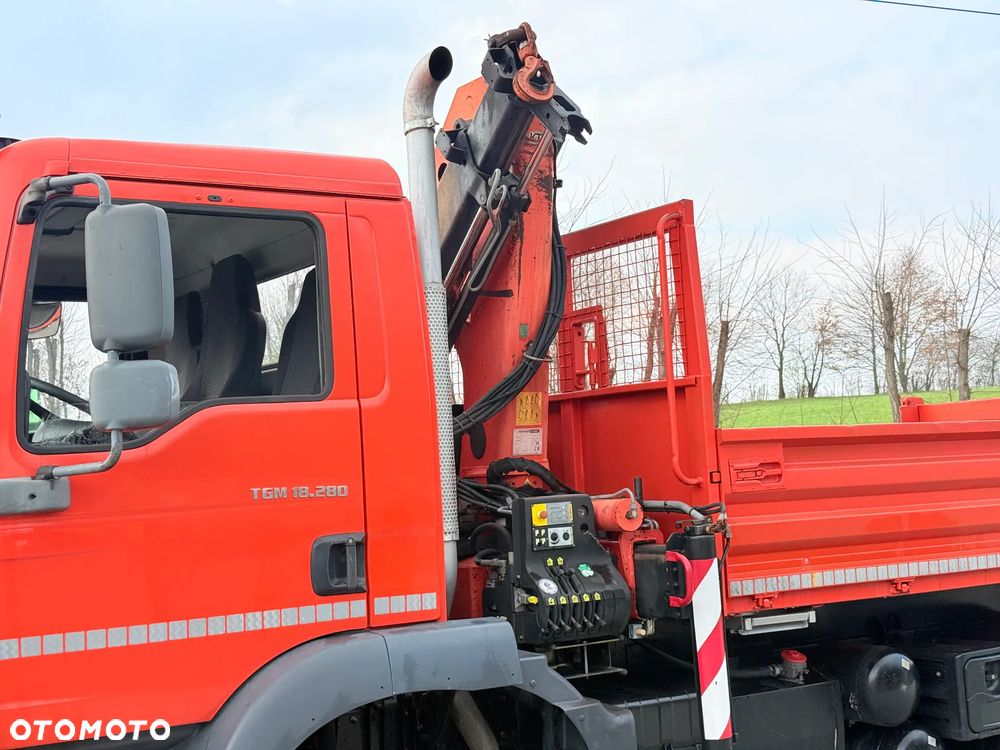 MAN * TGM 18-280 MAN 4x4 HDS Palfinger PK10500 * Kiper Wywrotka * Bardzo Dobry Stan - 7