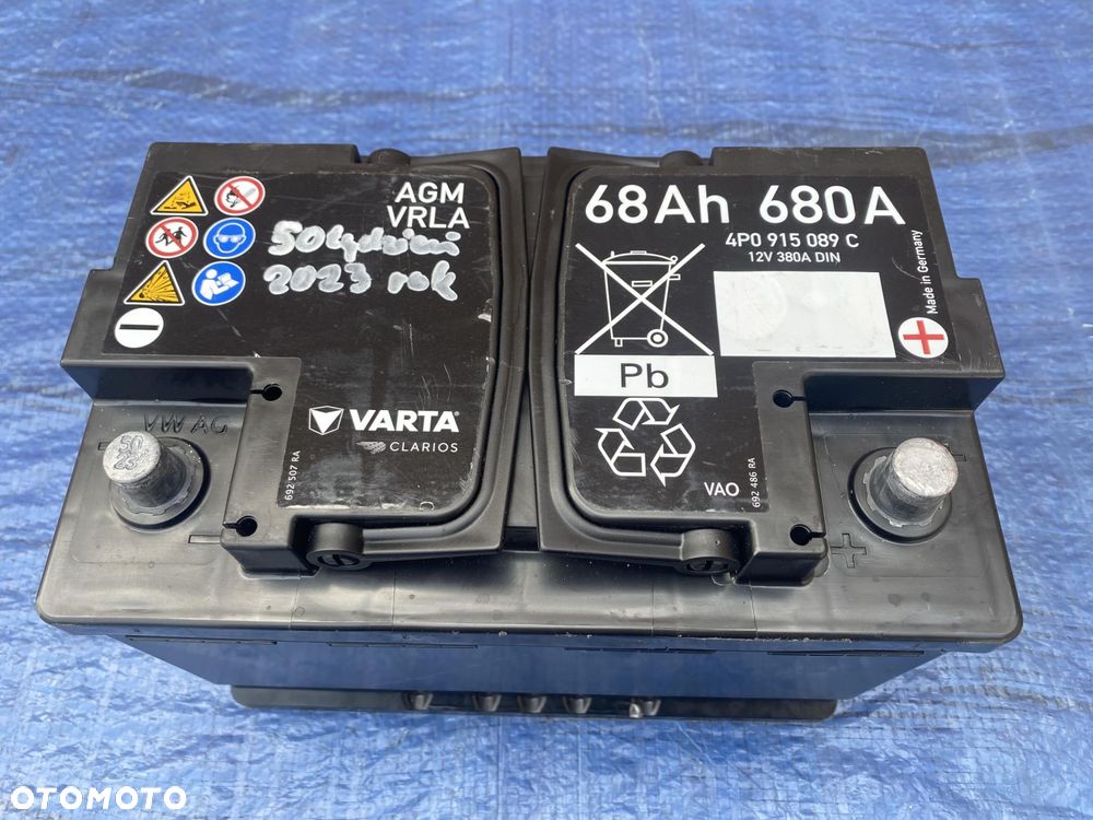 AUDI Q5 80A LIFT AKUMULATOR 4P0915089C / ORYGINAŁ 2023 / 68Ah 680A - 1