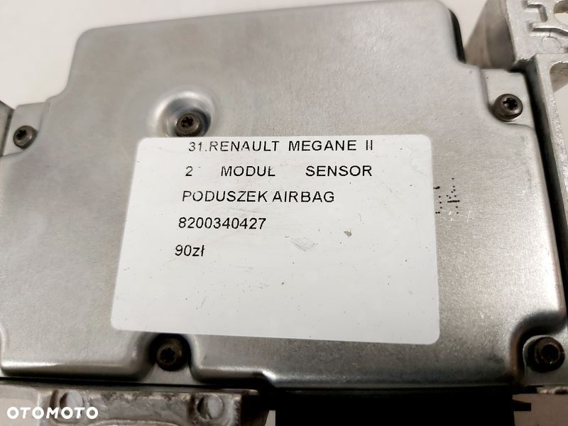 RENAULT MEGANE 2 II MODUŁ PODUSZEK POWIETRZNYCH SENSOR AIRBAG STEROWNIK 8200340427 - 4
