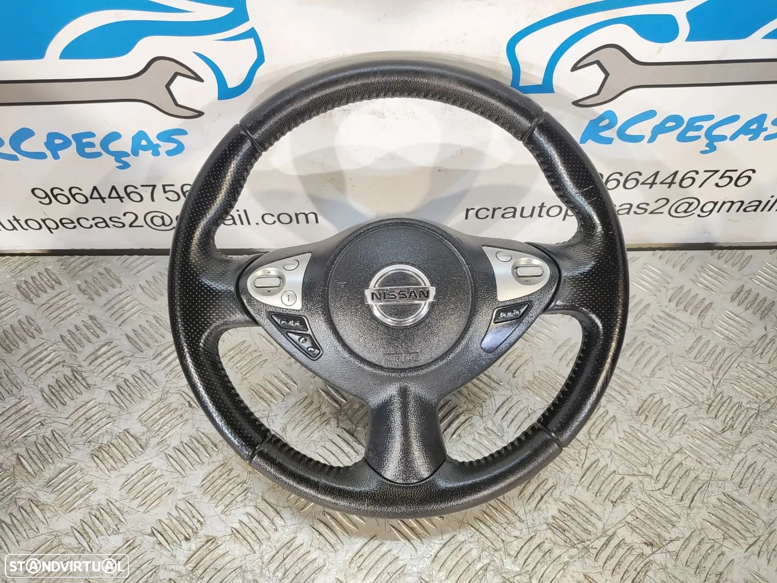 VOLANTE NISSAN JUKE  F15 PELE MULTIFUNÇÕES (SEM AIRBAG) - 1