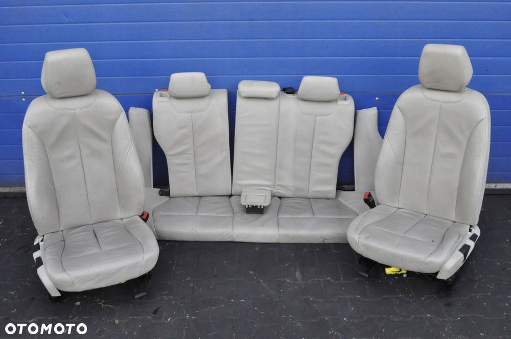 BMW 1 F20 PRZEKŁADKA WNĘTRZA FOTELE BIAŁA SKÓRA KANAPA - 1