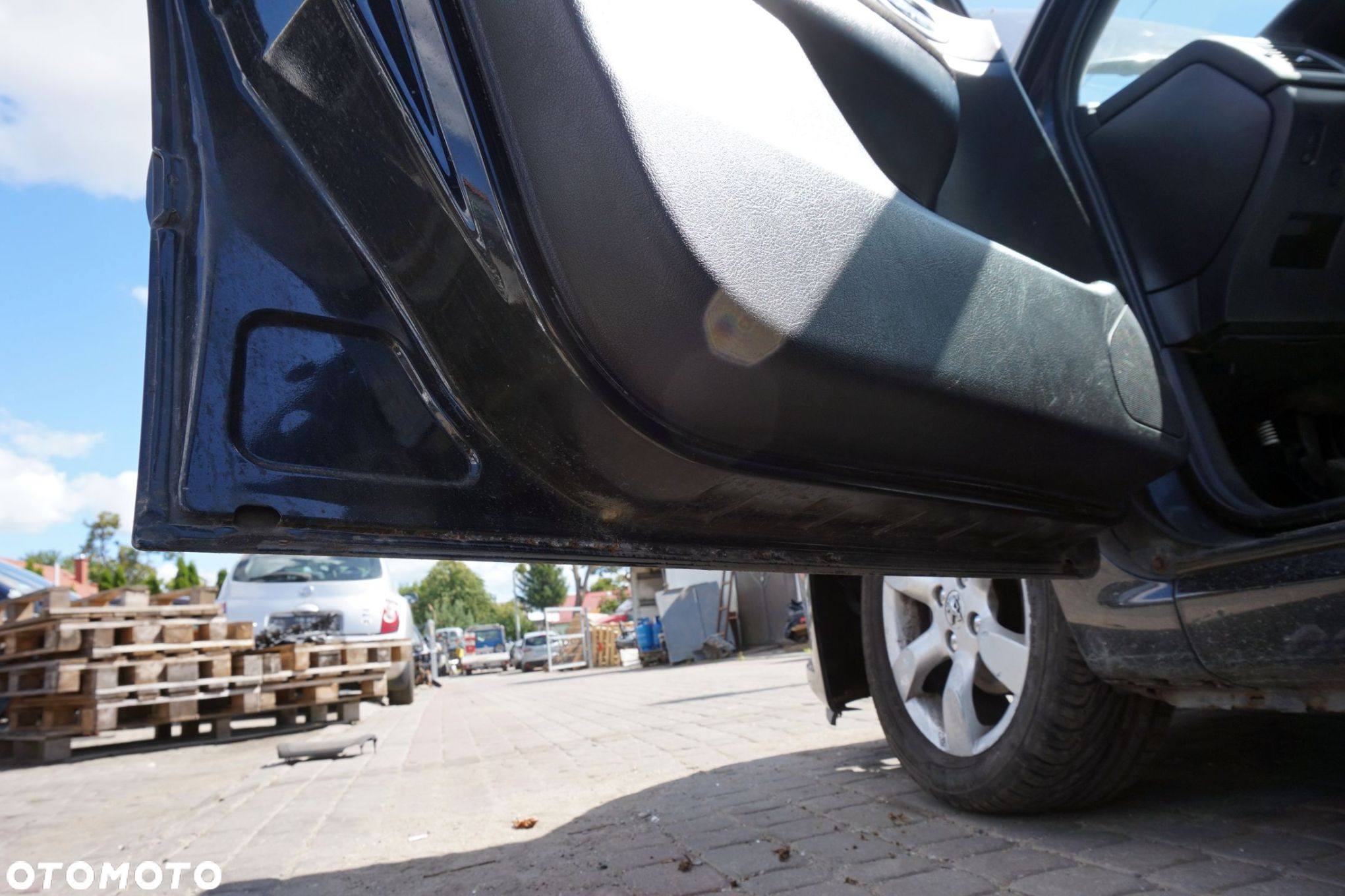 DRZWI PRZEDNIE LEWE 307 LIFT 5D HB EXLD  CZARNY PEUGEOT 2005-2007 - 9