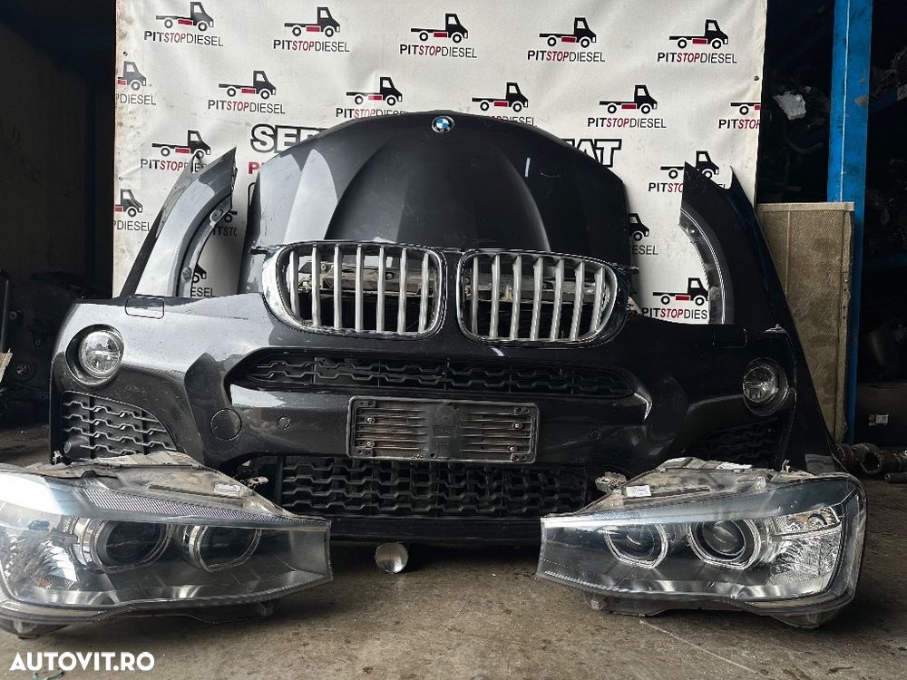 Fata completa BMW X4 (F26) 2014 2015 2016 2017 2018 bara fata 4 senzori faruri capota trager radiator aripi - 1