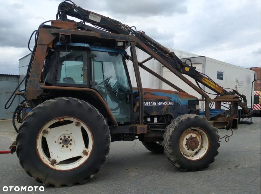New Holland TM 115 TM115 + HDS/dźwig + chwytak + przyczepa ciągnik lesny / rolniczy - 5