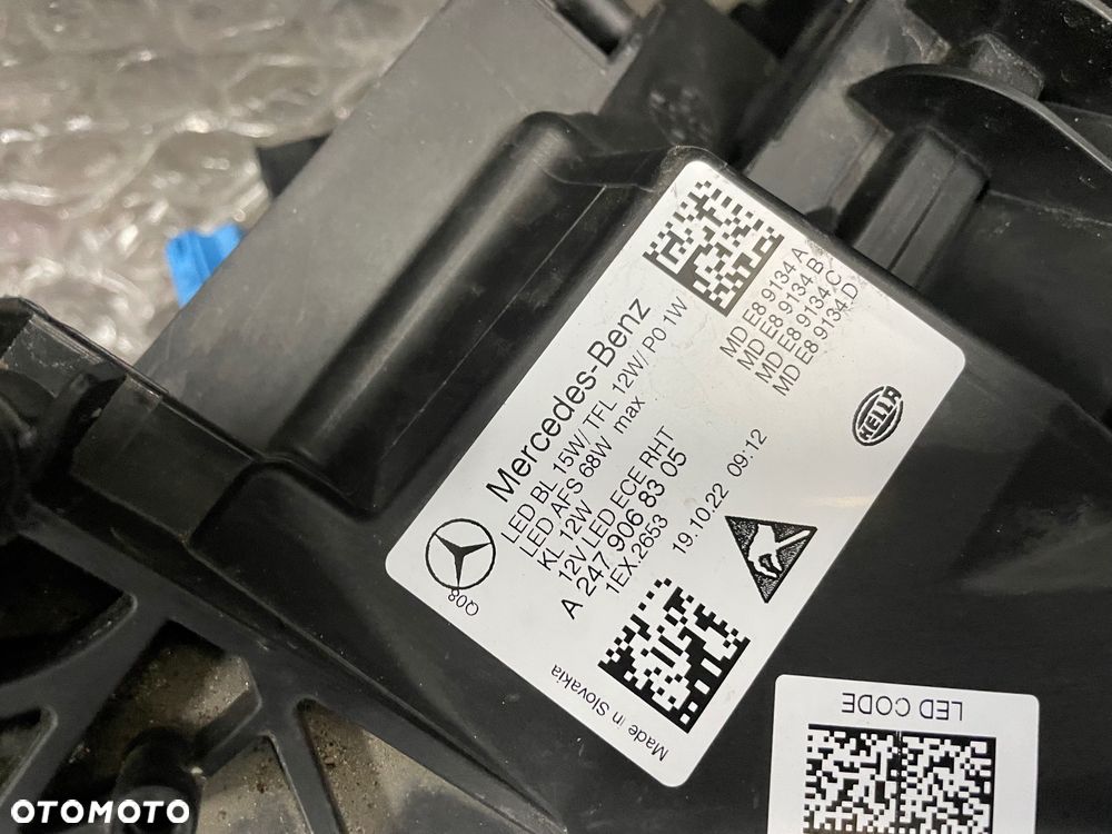 LAMPA LEWA PRZÓD MULTIBEAM LED MERCEDES BENZ B KLASA W247 A247 A2479068305 - 7