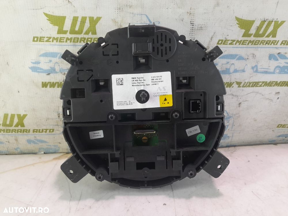 Ceas bord 923243002 Mini Cooper R56 [facelift] [2010 - 2015] 1.6 benz - 2