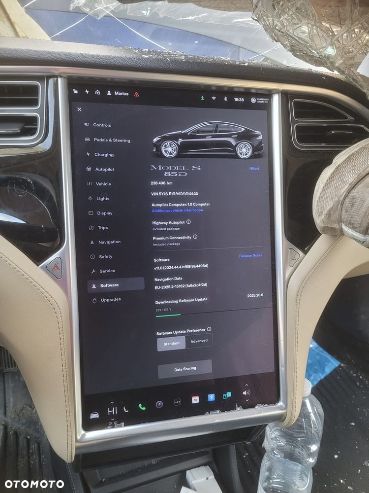 TESLA S X 13-16 EKRAN TABLET MONITOR MCU1 MCU 1 AKT. CERTYFIKATY - 1