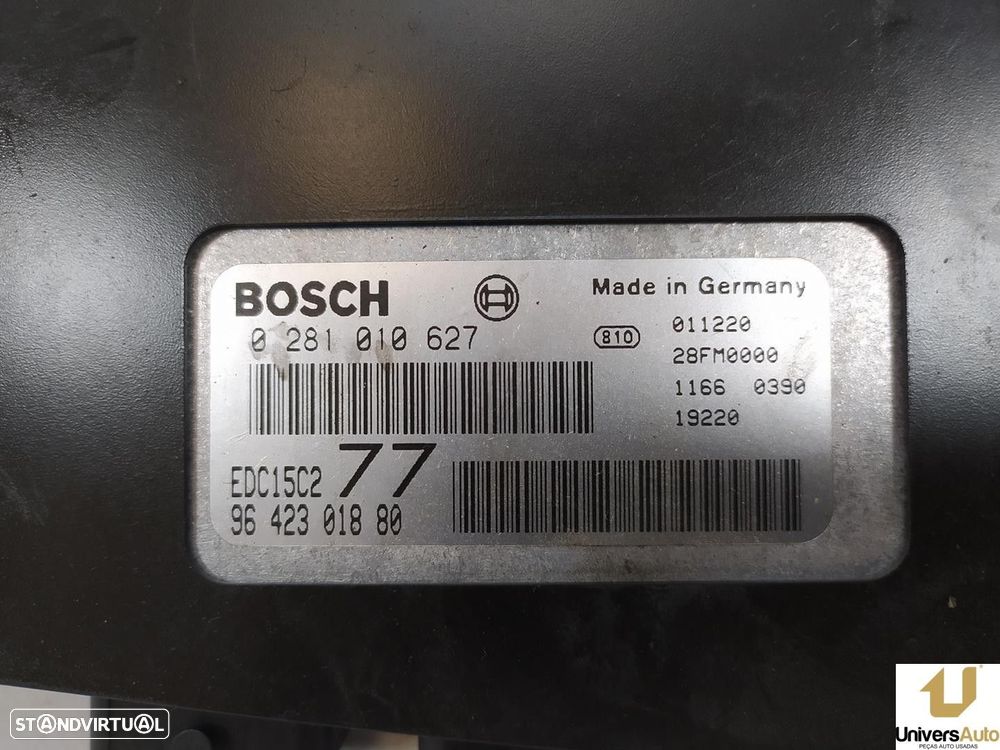 CENTRALINA MOTOR UCE PEUGEOT 406 2002 -0281010627 - 6