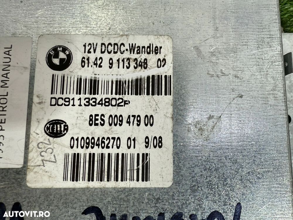 MODUL CONTROL TENSIUNE VOLTAJ (2 BUC.) BMW 318I SERIA 3 E90 LCI 2.0 BENZINA 2008 2005-2013 BMW 116D SERIA 1 E87 LCI 2.0 DIESEL 2010 2004-2013 COD OEM 61429113348 6142911334802 9113348 6142912708803 61429127088 912708803 - 7
