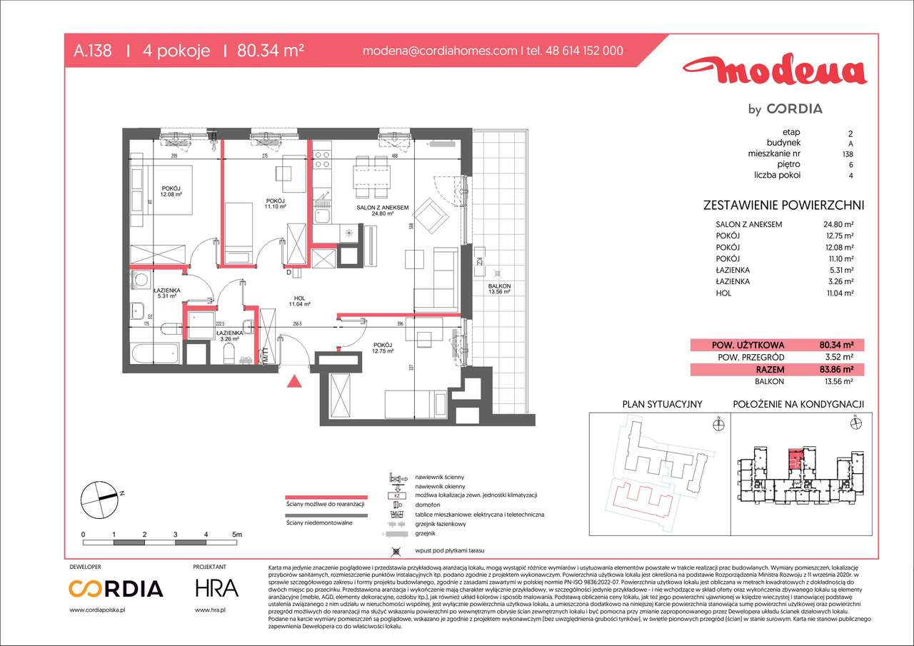 4-pokojowe mieszkanie 80m2 + balkon Bezpośrednio - Pełny obrazek: 2/24