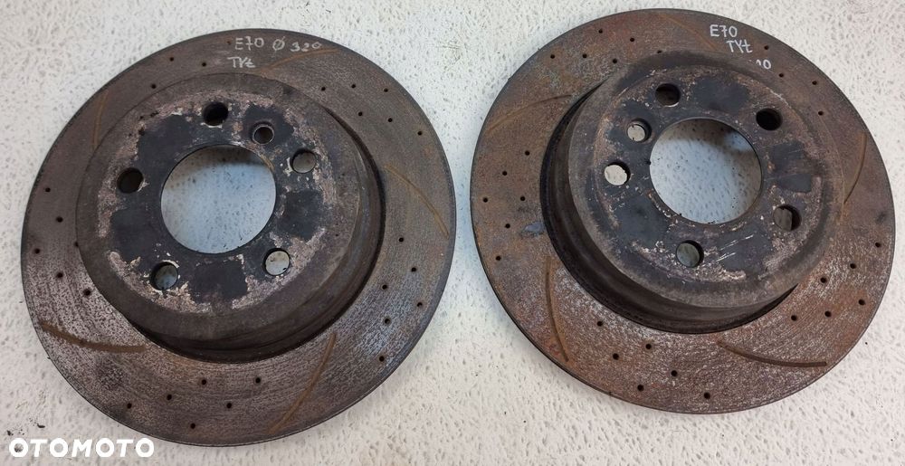 bmw x5 e70 lift 10-13 3.0 diesel n57d tarcza tarcze hamulcowe tył 320mm - 8