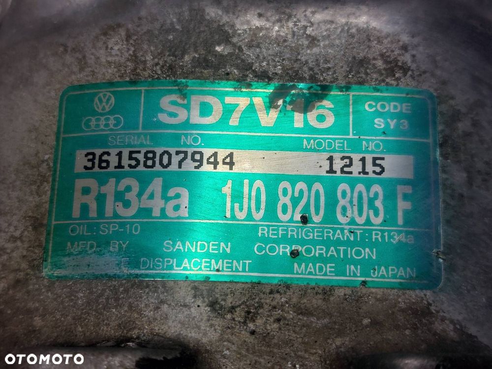 SPRĘŻARKA KOMPRESOR KLIMATYZACJI SEAT TOLEDO II 1.9 TDI 1J0820803F - 2