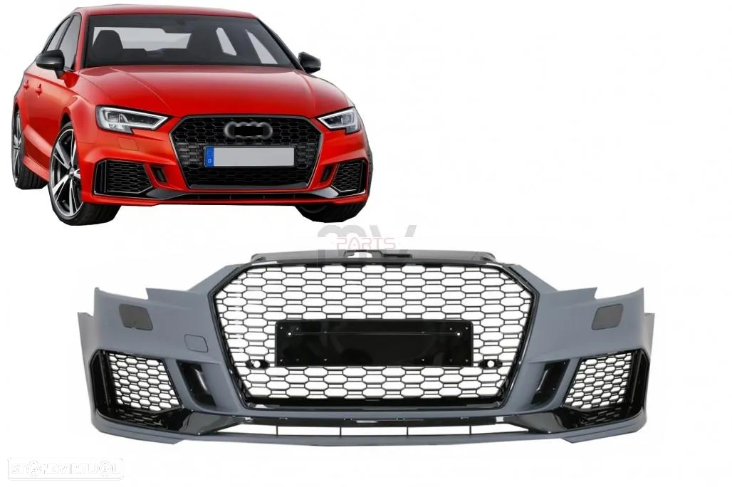 Para-choques Audi A3 8V (2016 a 2019) Look RS3 Sedan - 5