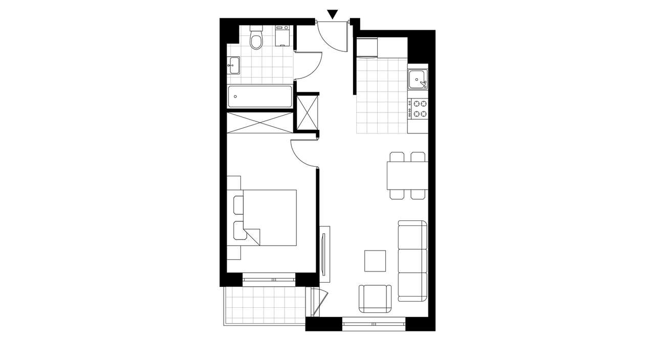 2-pokojowe mieszkanie 41m2 + loggia Bez Prowizji - Pełny obrazek: 3/20