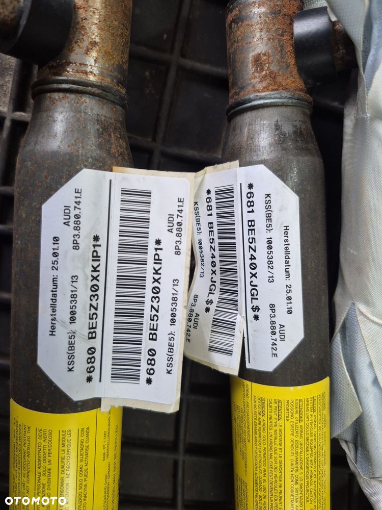 Kurtyna poduszka airbag dachu prawa lewa audi a3 8p 3 drzwiowa - 2