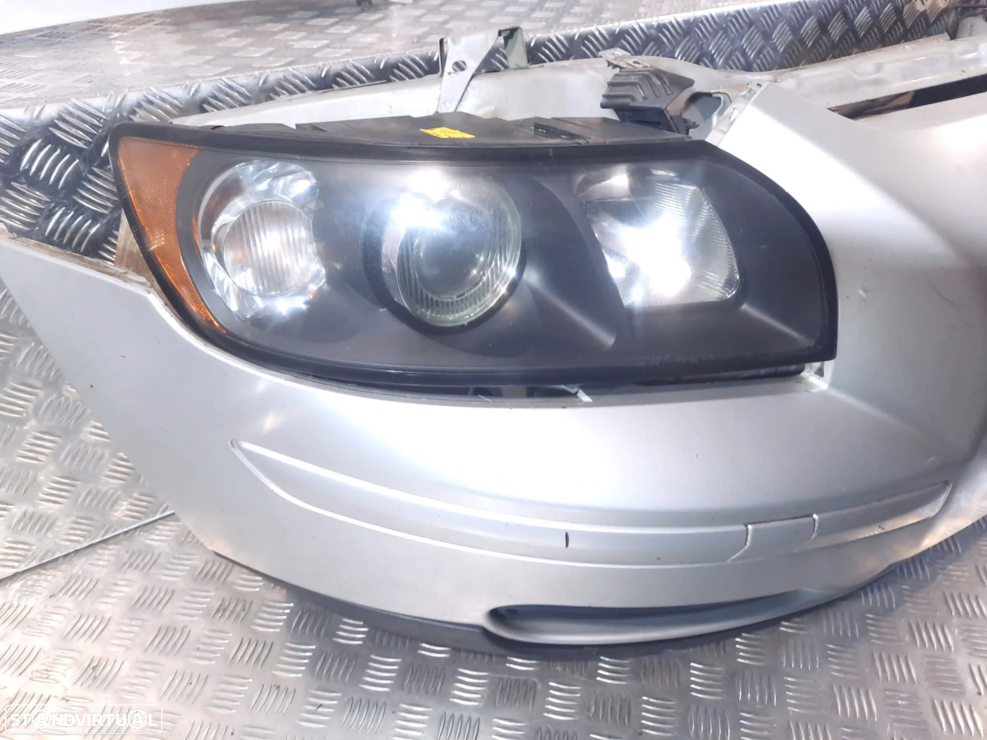 FRENTE COMPLETA VOLVO S40 II 2 544 V50 II 2 MK2 545 FASE II 2 CAPOT PARACHOQUES GUARDA-LAMAS OTICAS RADIADOR VENTILADOR FRENTE FIBRA REFORÇO - 5