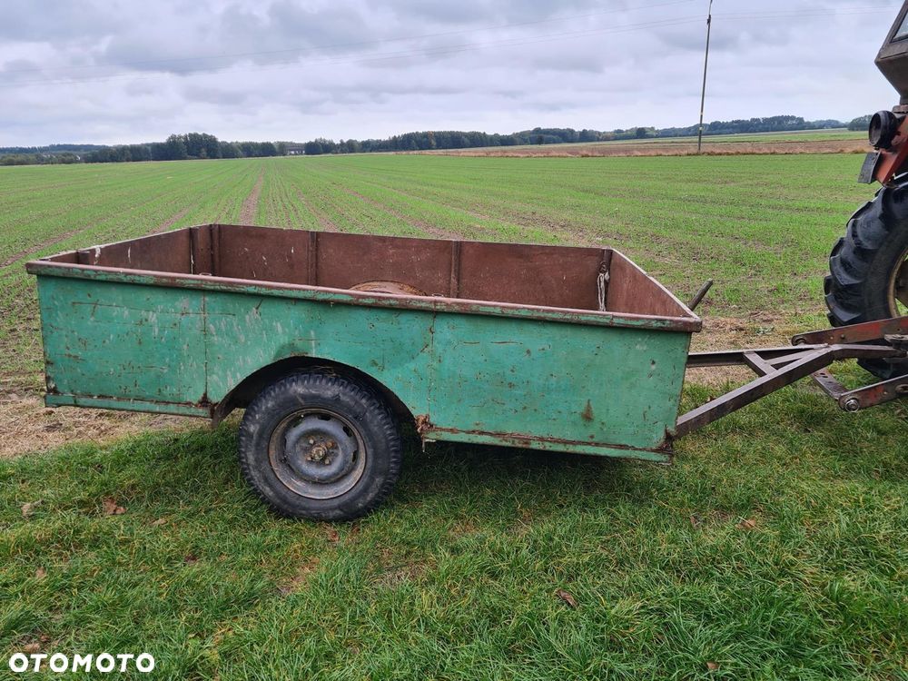Przyczepka rolnicza dwukółka przyczepa jednoosiowa Transporter do obornika/ Taśmociąg / Podajnik Grabarka 5 gwiazd do siana Meprozet Orzys - 9