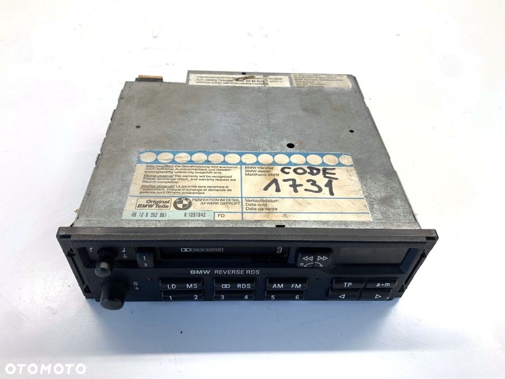 RADIO BMW 3 Compact (E36) 1994 - 2000 316 i 77 kW [105 KM] benzyna 1999 - 2000 8352861 - 1