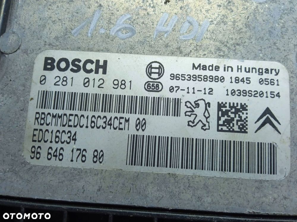 Komputer Sterownik Silnika 9664617680 Citroen C4 1.6 - 5